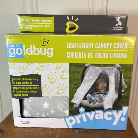 On the Goldbug Lightweight Canopy Cover for Car Seat - Arrow Print Grey & White - Picture 1 of 6